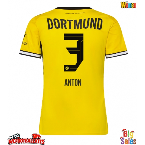 Borussia Dortmund Waldemar Anton #3 Replica Home Stadium Shirt for Women 2026-27 Short Sleeve